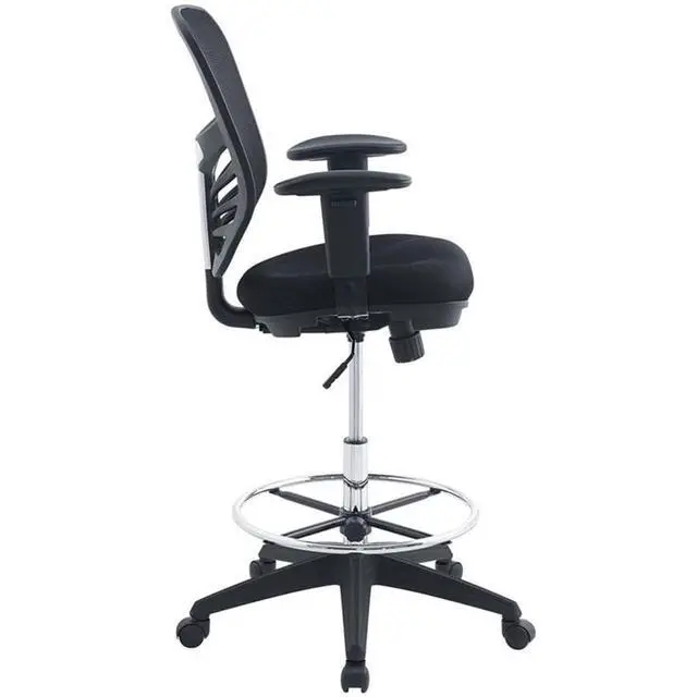Alt view image 4 of 6 - Articulate Drafting Chair - Reception Desk Chair - Drafting Table Chair in Black
