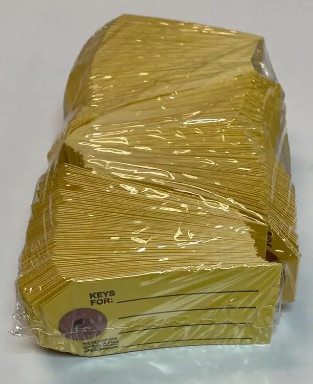 Alt view image 7 of 7 - Key Tags with Rings - Yellow - 1000 Qty. DP-820 (P4)