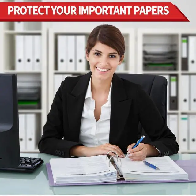 Alt view image 7 of 7 - 8 Pcs 3 Ring Binder 6 Inch Capacity D Ring Binders with Pockets Large 8.5" x 11" Presentation Folder View Binder with Clear Cover for Documents, Files, Projects, Multicolor