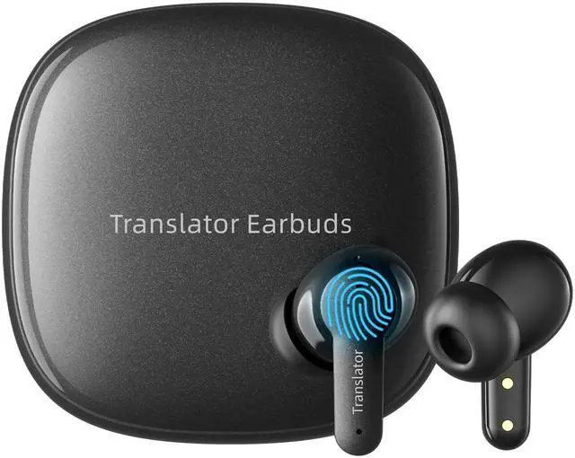 Main image of Offline AI Translator Earbuds M3 Language Translator Device Translation Earbuds Real Time Support 144 Languages No Subscription Required (with Free Offline Translation Black)