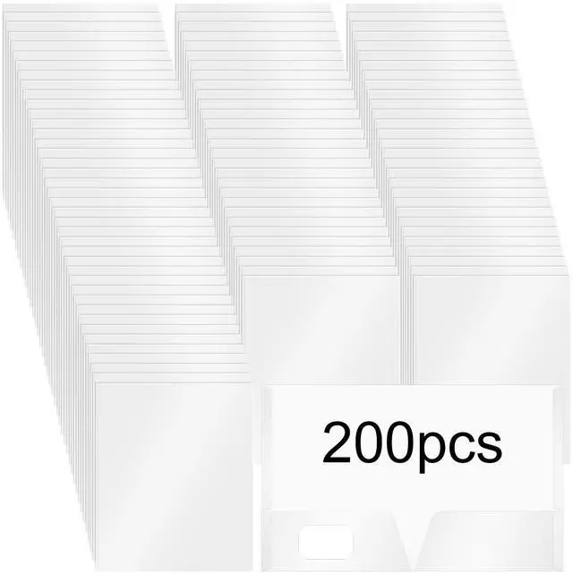 Main image of 200 Pack Paper Pocket Folders with 2 Pocket Glossy Laminated Letter Size File Folders Bulk Paper Portfolios with File Presentation for School,Office,Home,Bussines,Teacher, College(White)