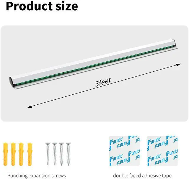 Alt view image 6 of 7 - Grip-A-Strip 3 Ft Display Rail | Aluminum Poster & Art Holder | 6 Pack