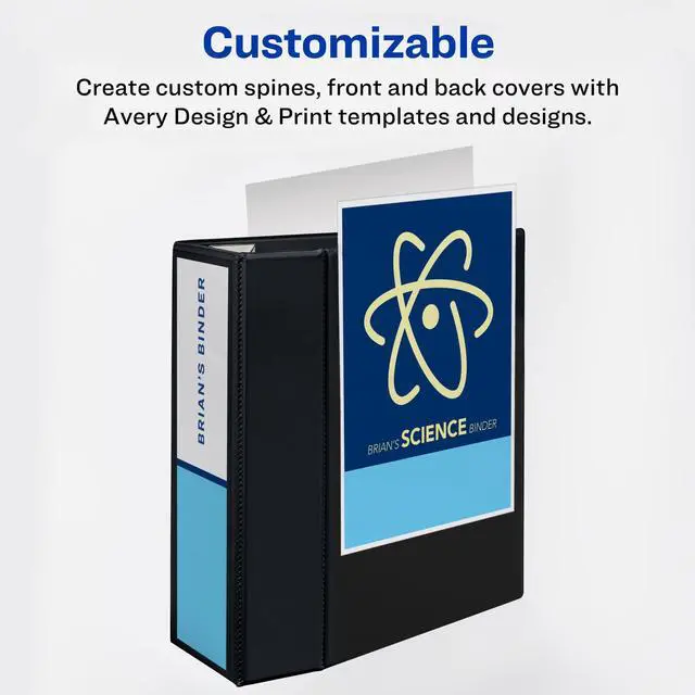 Alt view image 3 of 7 - ® Heavy-Duty View 3 Ring Binder, 5 Inch EZD® Rings, Great for Portfolios, Office, School Notebooks, and More, 2 Red Binders (2-Pack of 79327)