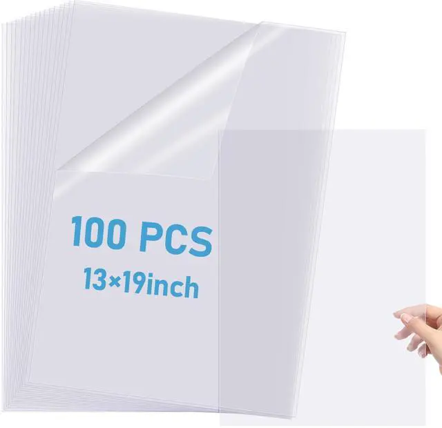 Main image of 13 x 19 Inch Waterproof Inkjet Transparency Film 100 Sheets Transparency Paper Acetate Sheets for Silk Screen Printing Transparent Printer Paper for Printers Overhead Projector Crafts 5 mil