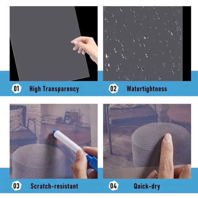 Alt view image 5 of 7 - 13 x 19 Inch Waterproof Inkjet Transparency Film 100 Sheets Transparency Paper Acetate Sheets for Silk Screen Printing Transparent Printer Paper for Printers Overhead Projector Crafts 5 mil