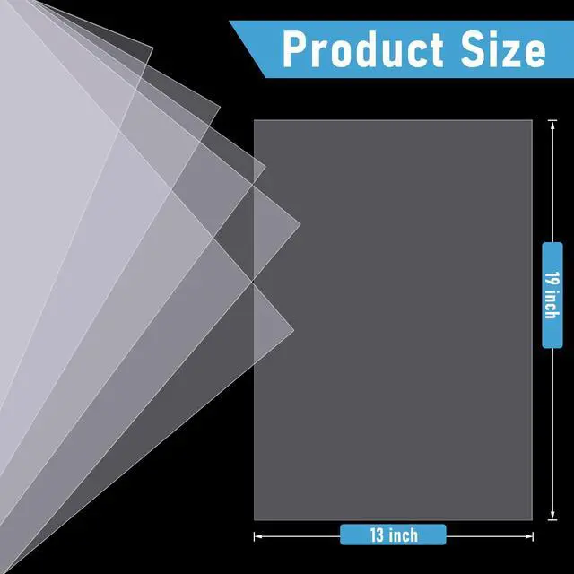 Alt view image 2 of 7 - 13 x 19 Inch Waterproof Inkjet Transparency Film 100 Sheets Transparency Paper Acetate Sheets for Silk Screen Printing Transparent Printer Paper for Printers Overhead Projector Crafts 5 mil