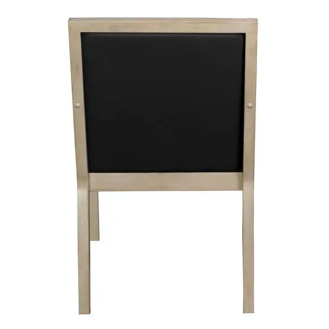 Alt view image 6 of 7 - Regent WallGuard Guest & Reception Waiting Room Wood Side Chair - Noble Oak/Black Vinyl