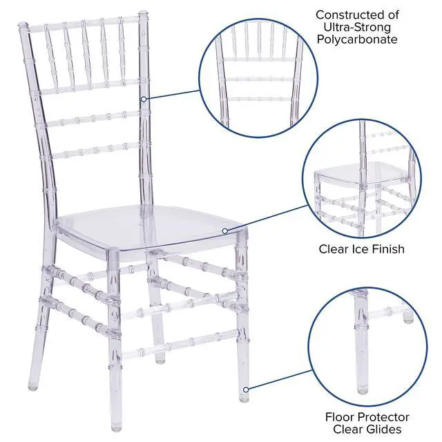 Alt view image 4 of 7 - Flash Elegance Crystal Ice Stacking Chiavari Chair
