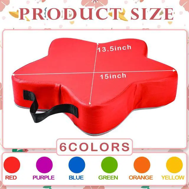 Alt view image 2 of 6 - 6 Pack Star Floor Classroom Cushions 3'' Thick Kids 15'' Soft Kids Colored Seating Cushions for Class Elementary Daycare Preschool Nursery Home Learning Meditation
