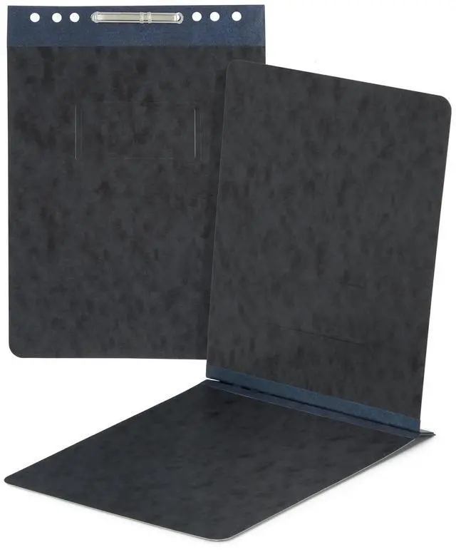 Main image of 25 Pressboard Report Covers, Top Fastener, Black | Heavy-duty 25pt pressboard, metal prong fastener, letter size, for reports, presentations, and proposals