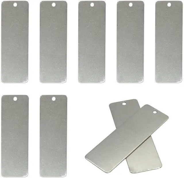 Main image of Stainless Steel Metal Blank Tags for Engraving 1Inch*3Inch (100)