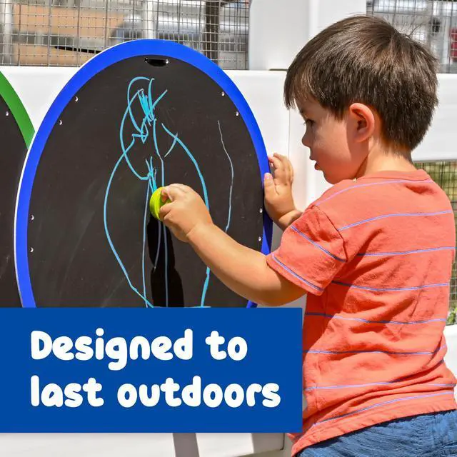 Alt view image 4 of 7 - Outdoor Chalkboards, Caterpillar, 5 Weatherproof Panels | Suitable for Indoor and Outdoor Use, Toddler Playroom Decor