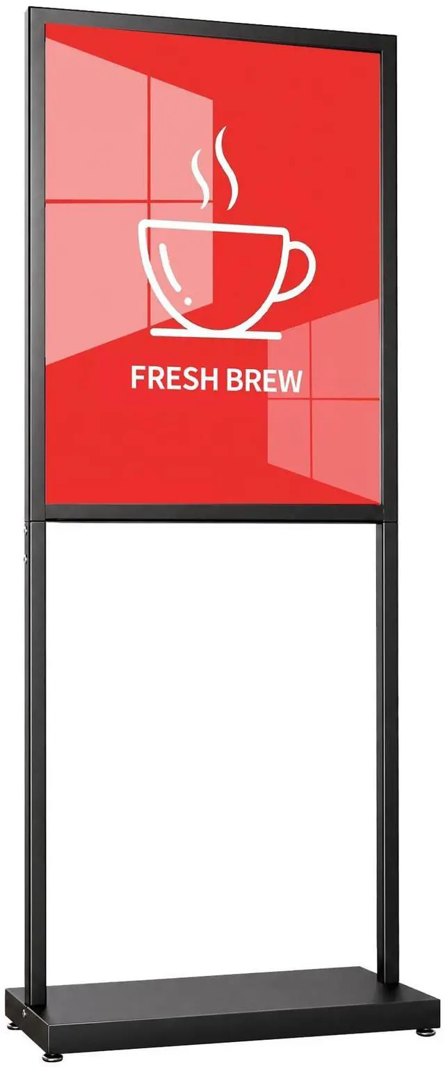 Main image of Sign Holder Floor Stand, Heavy Duty Pedestal Poster Banner Stand, 18×24 Inch Double Sided Slide-In Board Display Stand for Menu, Poster, A Frame Sign