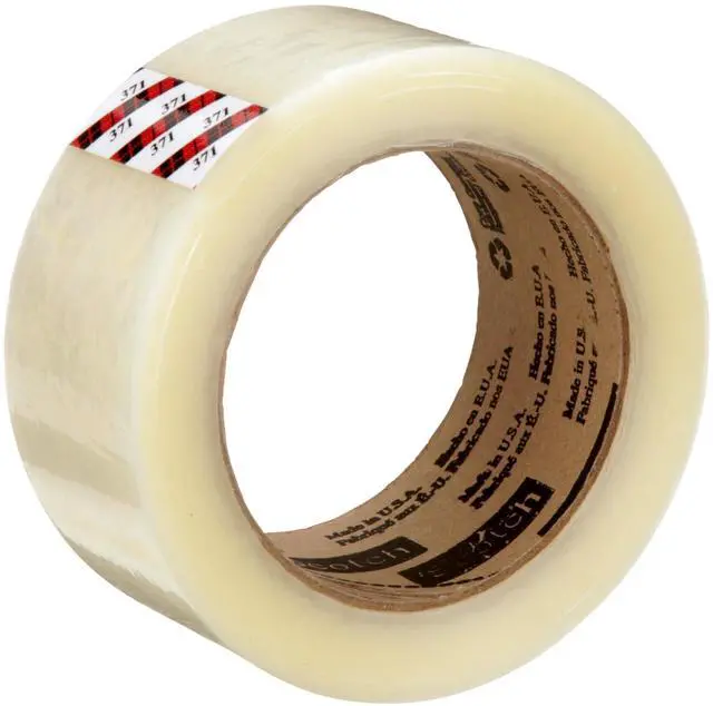 Main image of Scotch 371 Industrial-Grade Packing Tape, Clear, 48 mm x 100 m, High Performance Sealing Tape for Medium-Duty Commercial Box and Carton Sealing, Moving, Packaging and Shipping, 36 Pack