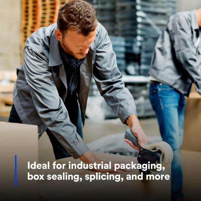 Alt view image 4 of 7 - Scotch 371 Industrial-Grade Packing Tape, Clear, 48 mm x 100 m, High Performance Sealing Tape for Medium-Duty Commercial Box and Carton Sealing, Moving, Packaging and Shipping, 36 Pack