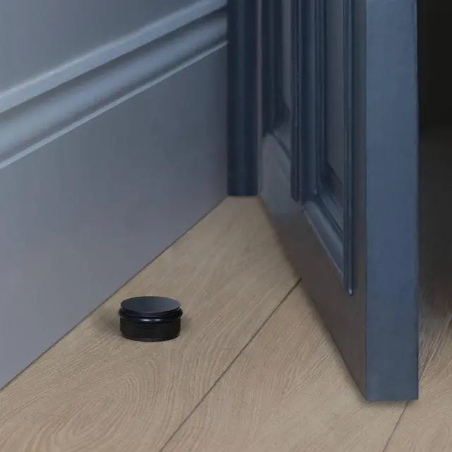 Alt view image 3 of 7 - Buster and Punch Door Stop Floor Mounted Cross in in Steel