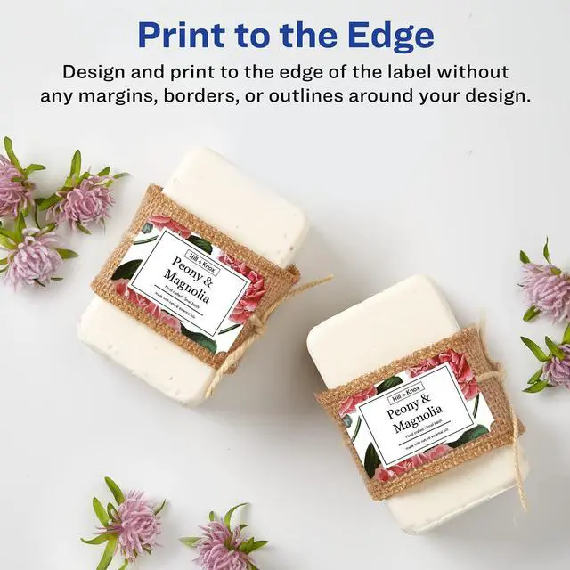 Alt view image 3 of 7 - ® Matte White Scalloped Rectangle Labels, Sure Feed® Technology, 2" x 3", 2,000 Matte White Printable Labels