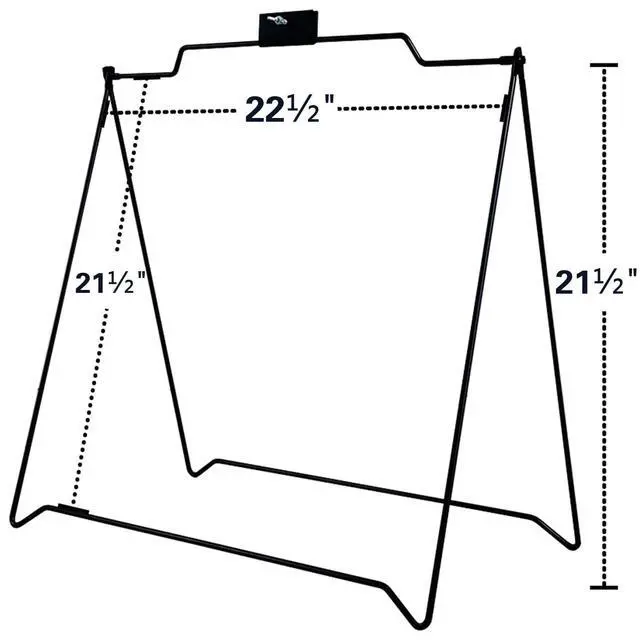 Alt view image 3 of 7 - 4 UNITS 22"x18" Sidewalk Sign A Frame Stand Real Estate Sign Holder(Stand Only) (4 PACK) (BLACK)