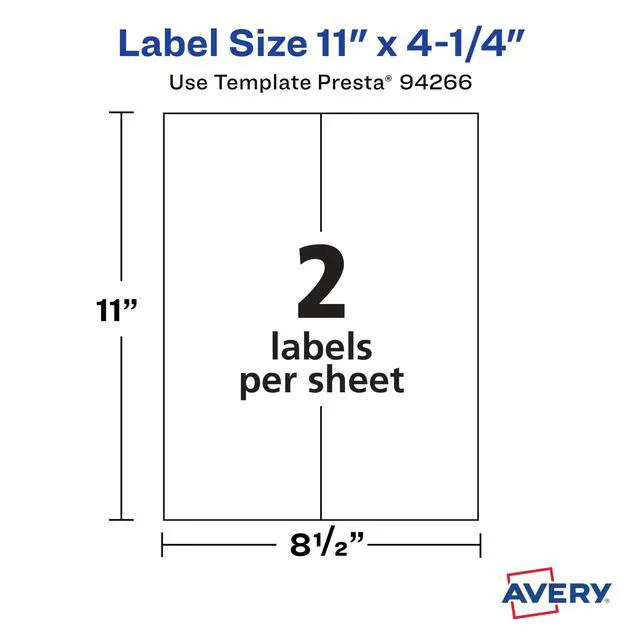 Alt view image 7 of 7 - Matte White Rectangle Labels, 11" x 4.25", 500 Matte White Printable Labels