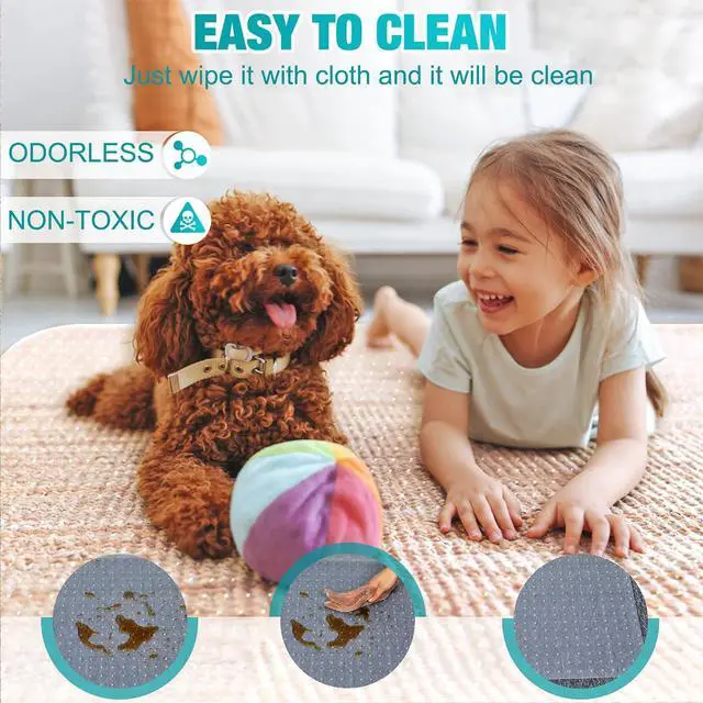 Alt view image 5 of 7 - 2 Pack Office Chair Mat for Carpets, 48" x 60" Clear Chair Mat for Carpeted Floors, Heavy Duty Under Desk Protector Carpeted Floors Mats, Rolling Computer Floor Mats with Studs for Home and Office