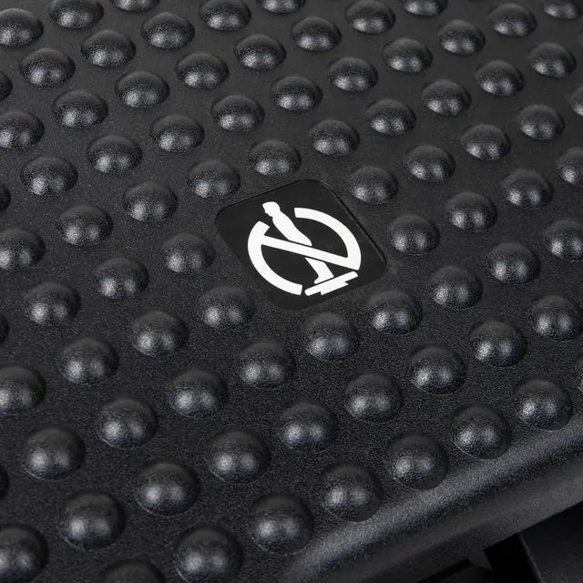 Alt view image 5 of 6 - Foot Rest, Under Desk at Work, Ergonomic, Height Adjustable, Office, Plastic, 17" L x 13" W x 6.25" H, Black (Pack of 5)