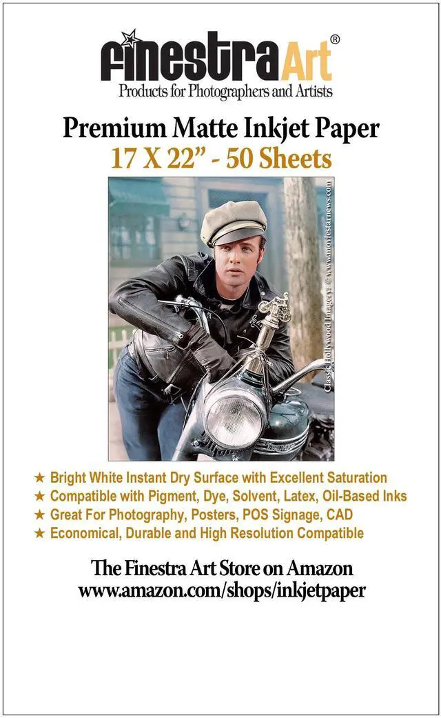 Main image of 17" X 22" Premium Arctic Matte Inkjet Photo Paper - 50 Sheets