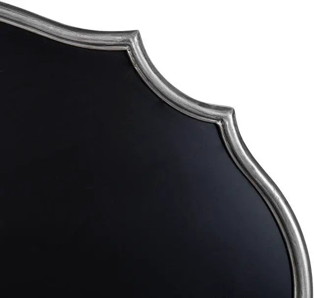 Alt view image 4 of 6 - Leanna Decorative Scalloped Metal Chalkboard, 24 x 36, Silver, Framed Rounded Oval Vintage Chalkboard for Unique Display, Organization, and Decor