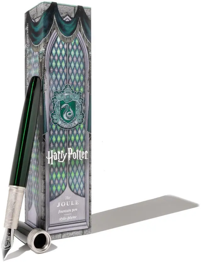 Main image of Warner Bros., Official Licensed, Harry Potter, Joule Pen, Slytherin House, Secrets Etched in Silver and Gold, Gold Plated No. 6 Nib