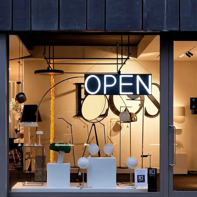 Alt view image 5 of 7 - Open Signs for Business,Neon Open Sign Led,20x7 inch with Remote Control,Bright Light Up Sign,Window Door Wall Mounted Bar Coffee Salon Store,12V/2A Horizontal RGB
