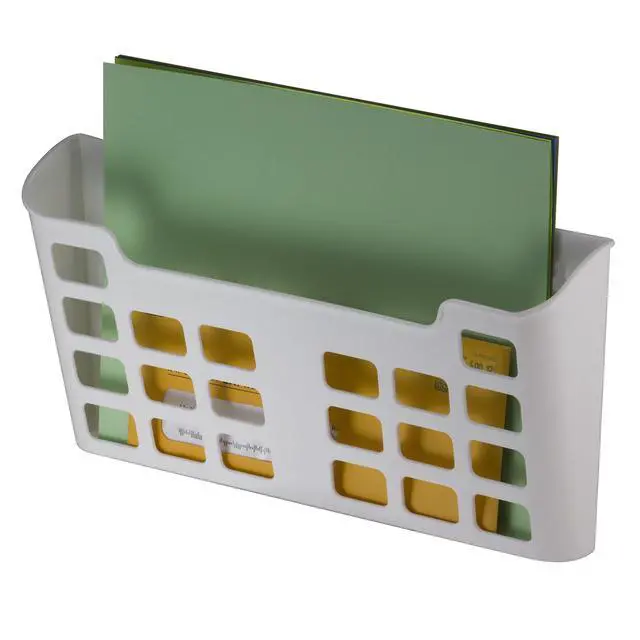 Alt view image 3 of 7 - MagnetPlus Magnetic Letter Size File Pocket, Plastic, White (92543), 2.52 x 13.62 x 6.69 Inches,Offwhite (Pack of 4)