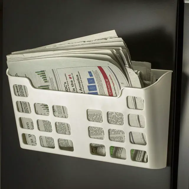 Alt view image 7 of 7 - MagnetPlus Magnetic Letter Size File Pocket, Plastic, White (92543), 2.52 x 13.62 x 6.69 Inches,Offwhite (Pack of 4)