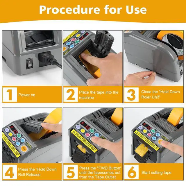 Alt view image 4 of 7 - 2026 Upgraded Ceramic Roller Upgraded Ribbon Cutting Machine, Automatic Tape Dispenser, 6-60 mm Width, 5-999 mm Length, Ideal for Business & Home