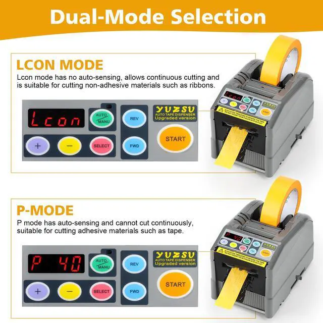 Alt view image 6 of 7 - 2026 Upgraded Ceramic Roller Upgraded Ribbon Cutting Machine, Automatic Tape Dispenser, 6-60 mm Width, 5-999 mm Length, Ideal for Business & Home