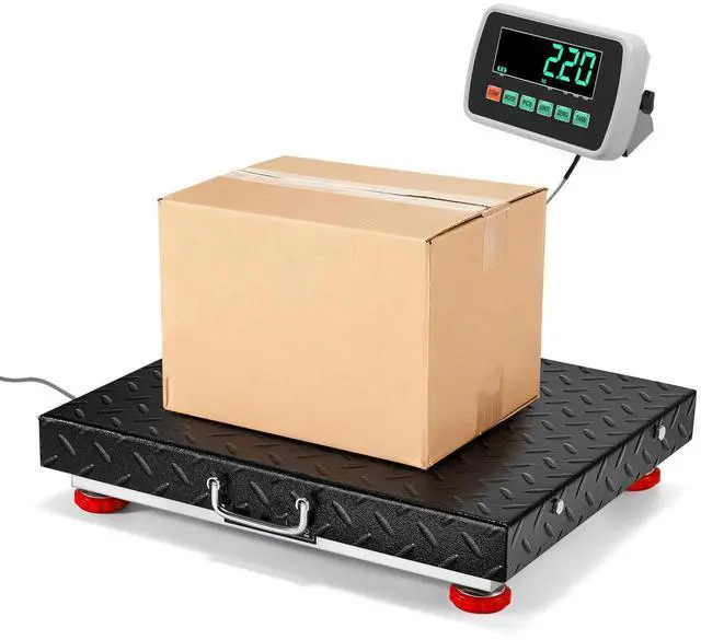 Main image of Heavy Duty Floor Scale with 20.5 X 17.7 Large Stainless Steel Platform, 660LBs Industrial Bench Scale for Packages, Luggage, Suitcases, Boxes