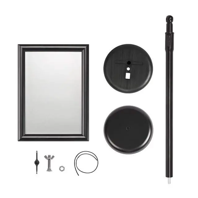 Alt view image 7 of 7 - Adjustable Heavy Duty Pedestal Sign Holder Floor Stand, Sign Stand Poster Stand, Standing Floor, 11 x 17 inch, Vertical & Horizontal View, Outdoor Standing Display Sign Holders Aluminum Black 2 Pack