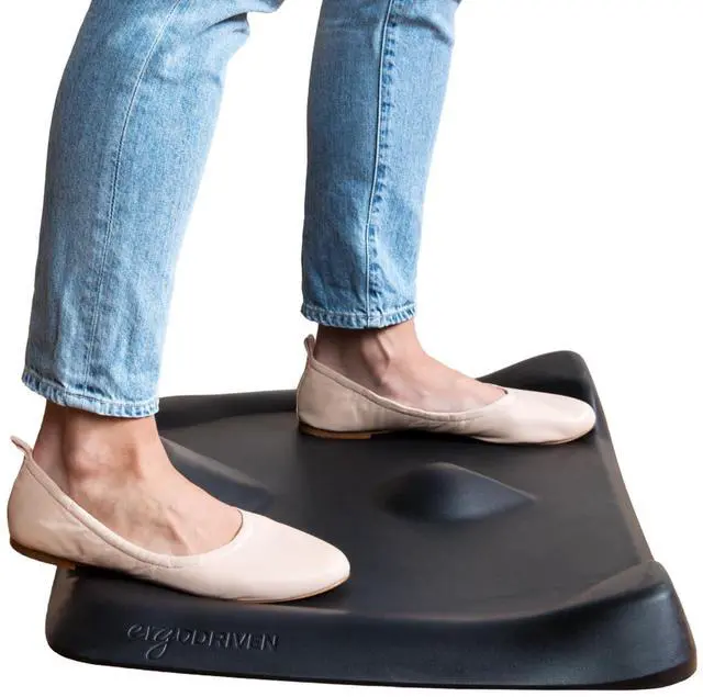 Main image of Standing Desk Mat - Topo Mini by | The Smaller Not-Flat Anti-Fatigue Standing Desk Mat with Calculated Terrain | Ultra-Thick Premium Comfort Foam, Durable, No PFAs or PVC | Obsidian Black