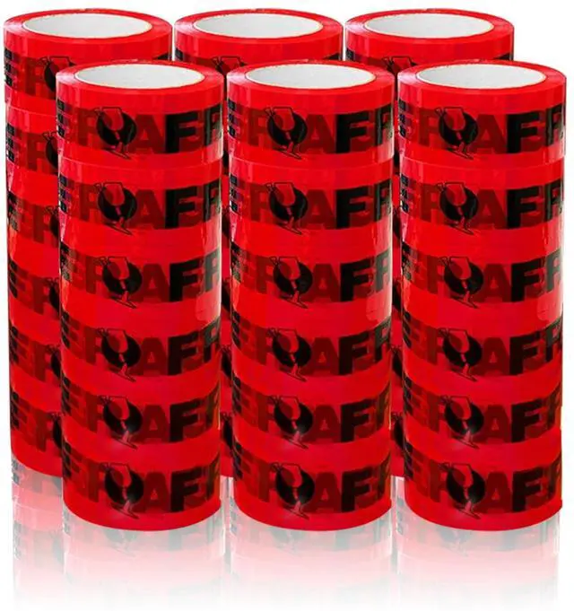 Main image of 36 Rolls Fragile Tape Handle with Care Packing Printing 2 Inch x 330 Feet (110 Yards) Care Shipping Packing Tape Heavy Duty Suitable for Shipping and Moving Boxes (Black and red Fragile)