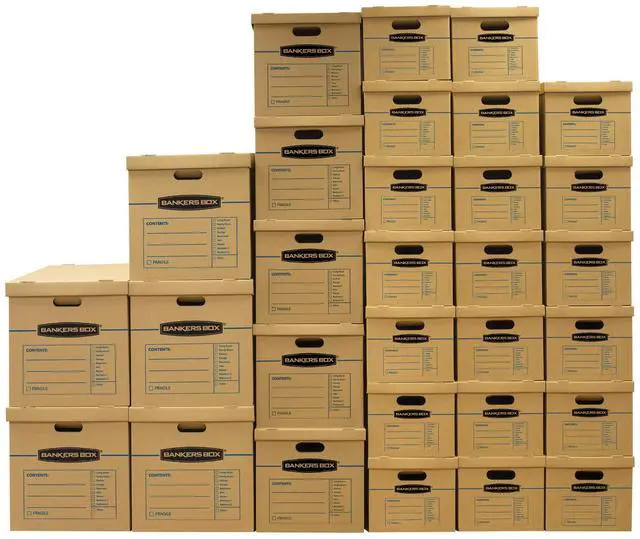 Main image of 30-Pack Classic Moving Box Kit, 5 Small/20 Medium/5 Large | Take the guesswork out of moving with a mixed box kit built for small, medium, and large household items