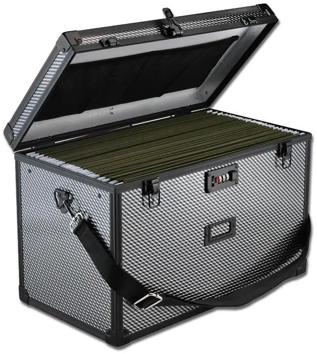 Main image of Hanging File Box for Legal, All-in-one set with 20 Folders | Portable Locking Filing Storage Box with Handle & Shoulder strap, Lockable File Cabinet Documents Safe, Lockbox Doc Organizer