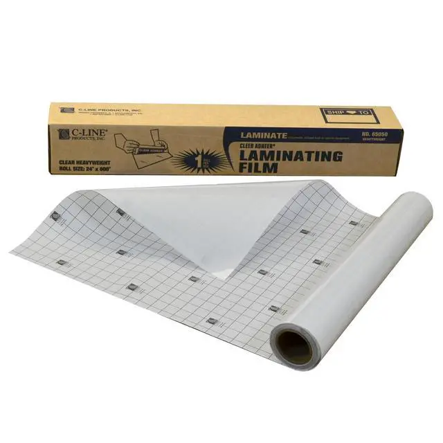 Alt view image 3 of 4 - Cleer Adheer Self-Adhesive Laminating Film, 2 Mil, 24" X 50 Ft, Gloss Clear