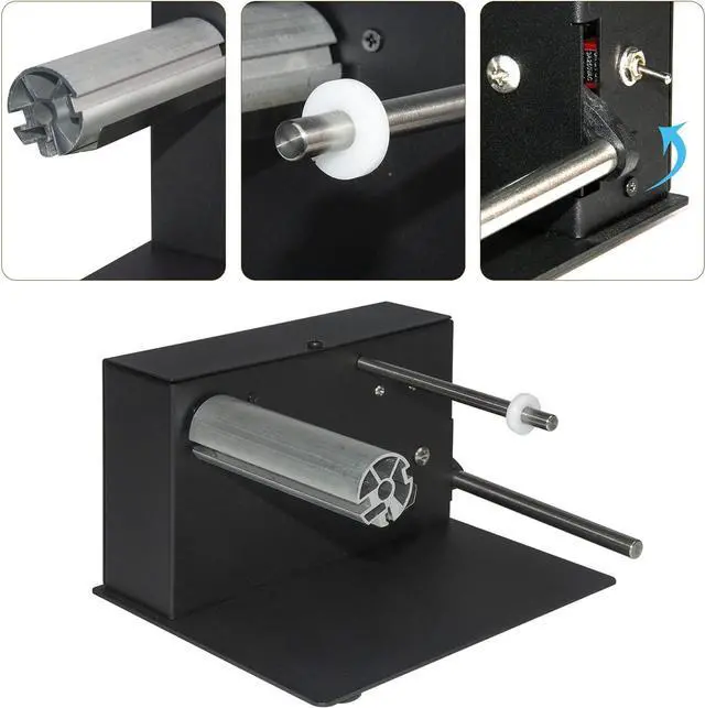 Alt view image 6 of 7 - Automatic Label Rewinder Rewinding Machine Speed 1-8 inch/s Automatic Label Rewinder Two-Way Rewinding 180mm Label Roller Machine Synchronize with Printer (R3)