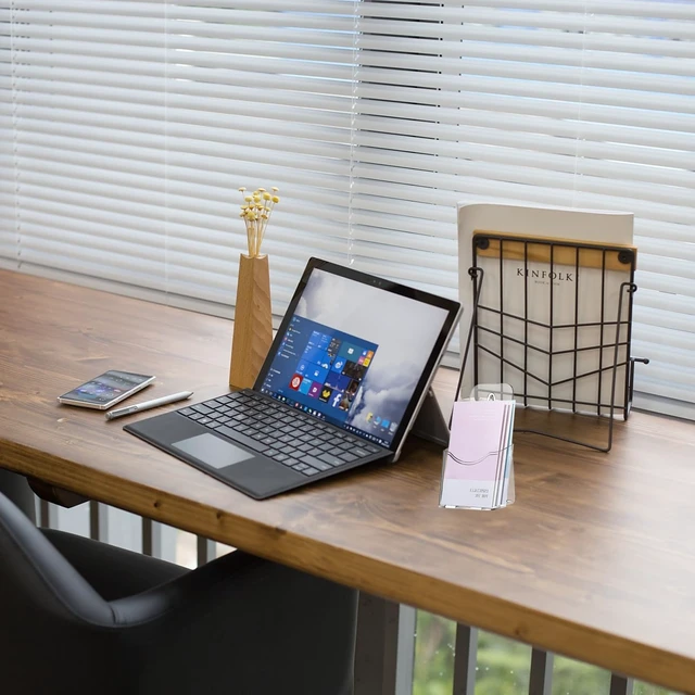 Alt view image 7 of 7 - 20 Pcs Acrylic Brochure Holder 4x7.9 Inch Brochure Display Stand Clear Literature Holder with Hanging Hole, Desktop Storage for Brochure, Magazine, Map, Booklets, Leaflet, transparent