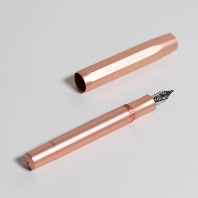 Alt view image 3 of 7 - AL Sport Fountain Pen Rose Gold, Fine Nib Sport Octagonal Clip Chrome