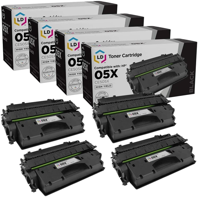 Main image of Products Compatible Toner Replacement for HP 05X CE505X (Black 4-Pack)
