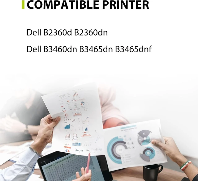 Alt view image 2 of 6 - B2360 Toner Cartridge High Yield M11XH Replacement for Dell B2360dn Toner Cartridge 331-9805 Black Toner for Dell M11XH B2360 B2360d B2360dn B3460dn B3465dn B3465dnf Printer (2-Pack, Black)