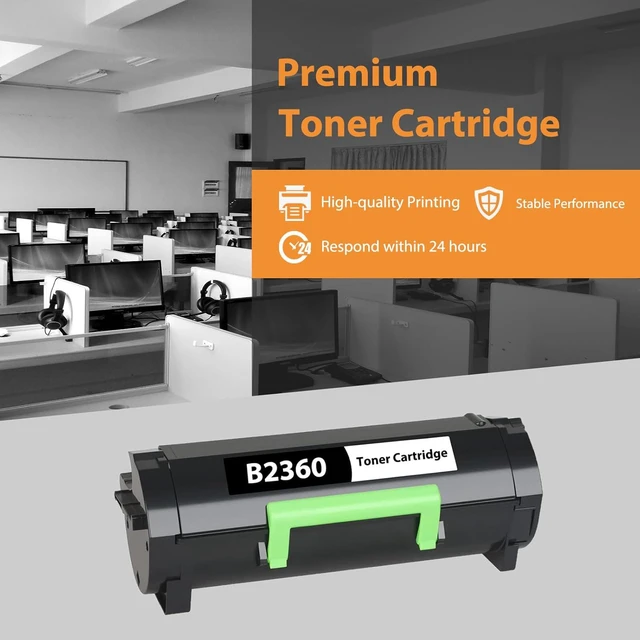 Alt view image 6 of 6 - B2360 Toner Cartridge High Yield M11XH Replacement for Dell B2360dn Toner Cartridge 331-9805 Black Toner for Dell M11XH B2360 B2360d B2360dn B3460dn B3465dn B3465dnf Printer (2-Pack, Black)