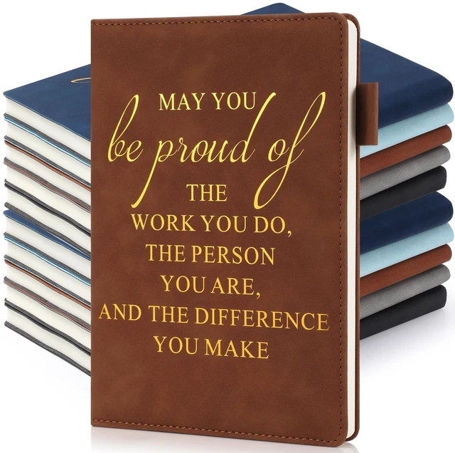 Main image of 20 Pcs Team Appreciation Gifts Bulk A5 Leather Notebooks, Classic Motivational Notebooks Bulk, Thank You Gifts for Coworkers Volunteers Teachers, Christmas Employee Appreciation Gifts