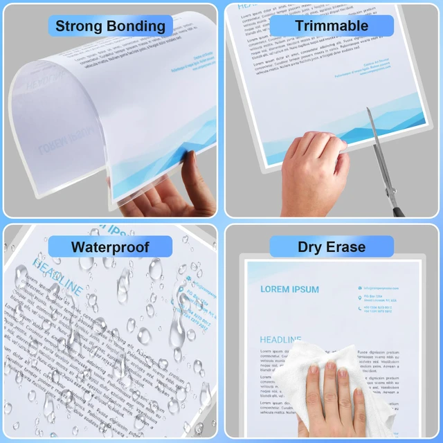 Alt view image 5 of 7 - 2 Pack Thermal Laminating Film Roll, 1" Core, 1.5 Mil Clear Laminate Rolls, 25" x 525', School Lamination