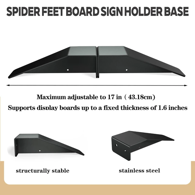 Alt view image 4 of 7 - Foam Board Stand Heavy Duty Stainless Steel Adjustable Sign Holder Base for Any Size Board Ideal for Commercial Advertising, Events, Store Displays (Enhanced Edition)