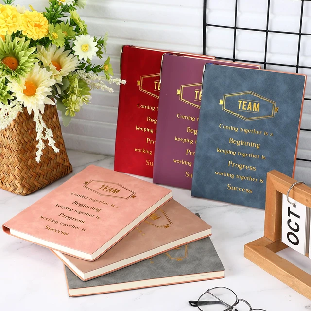 Alt view image 2 of 7 - 12 Sets Team Appreciation Gifts for Employee Bulk A5 Leather Notebook Canvas Tote Bags Keychain Ballpoint Pens Thank You Appreciation Gifts for Coworkers Staff Teacher Nurse(Multicolor)